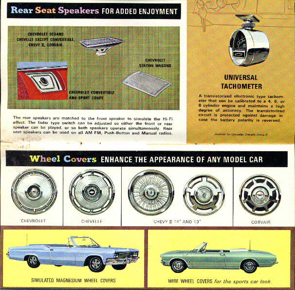 Pages 7 and 8 of the 1966 Chevy Options Booklet