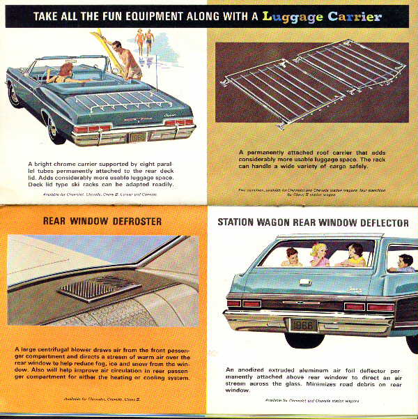 Pages 11 and 12 of the 1966 Chevy Options Booklet