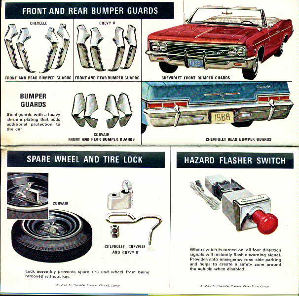 Pages 15 and 16 of the 1966 Chevy Options Booklet